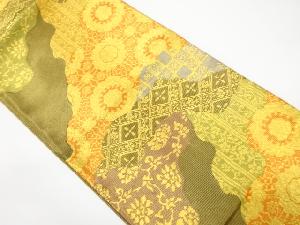 道長取りに花・古典柄織り出し袋帯